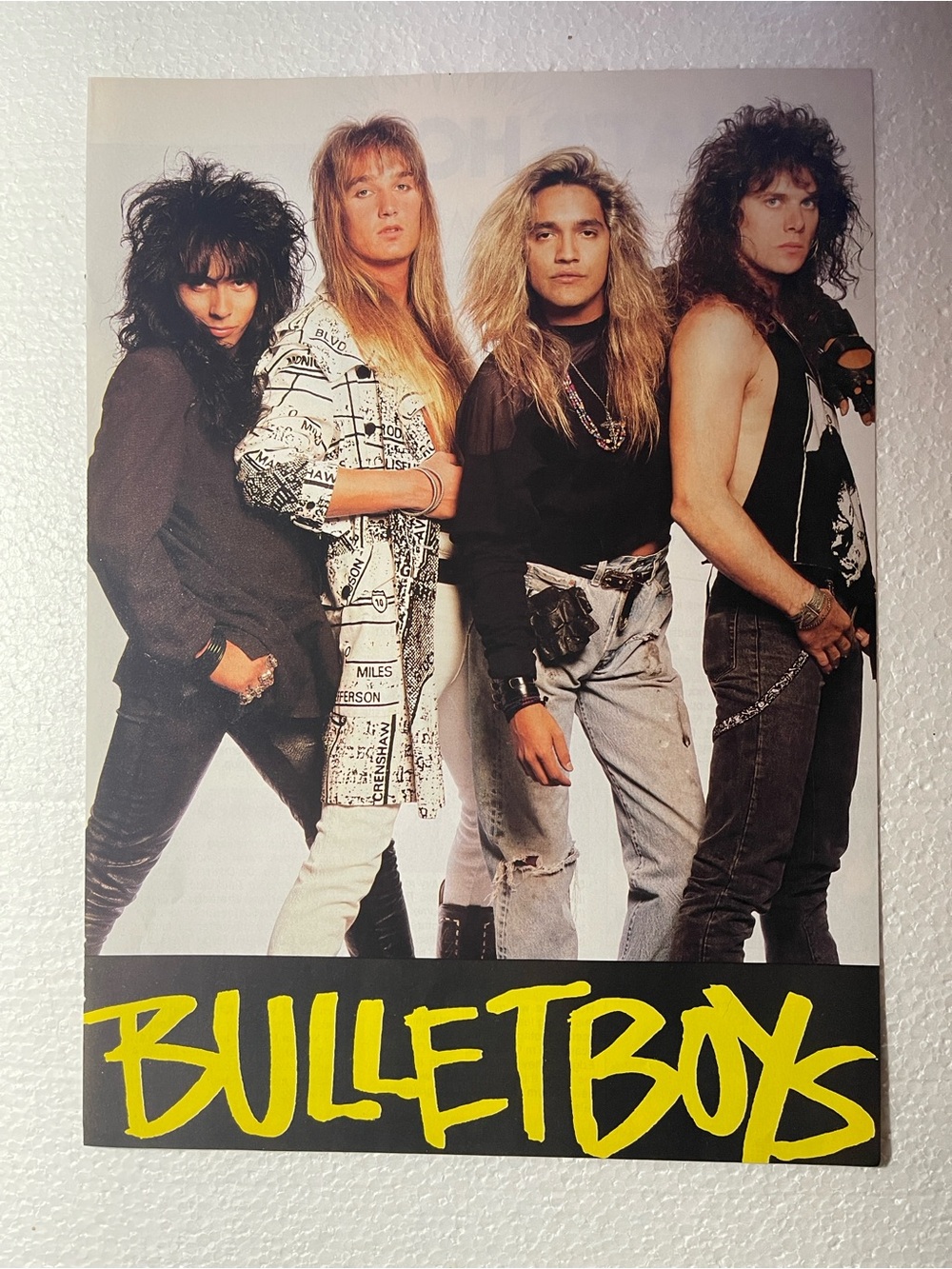 BulletBoys Band Pinup - Yellow Logo